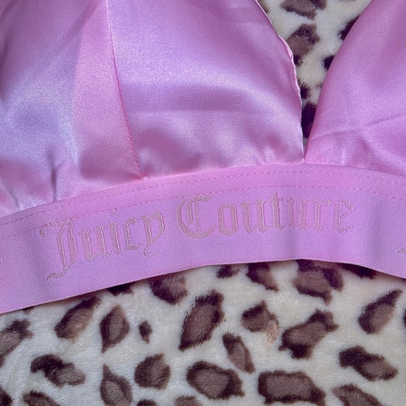 Juicy Couture Pink Silk Rhinestone Pajama Set - Picture 3 of 12